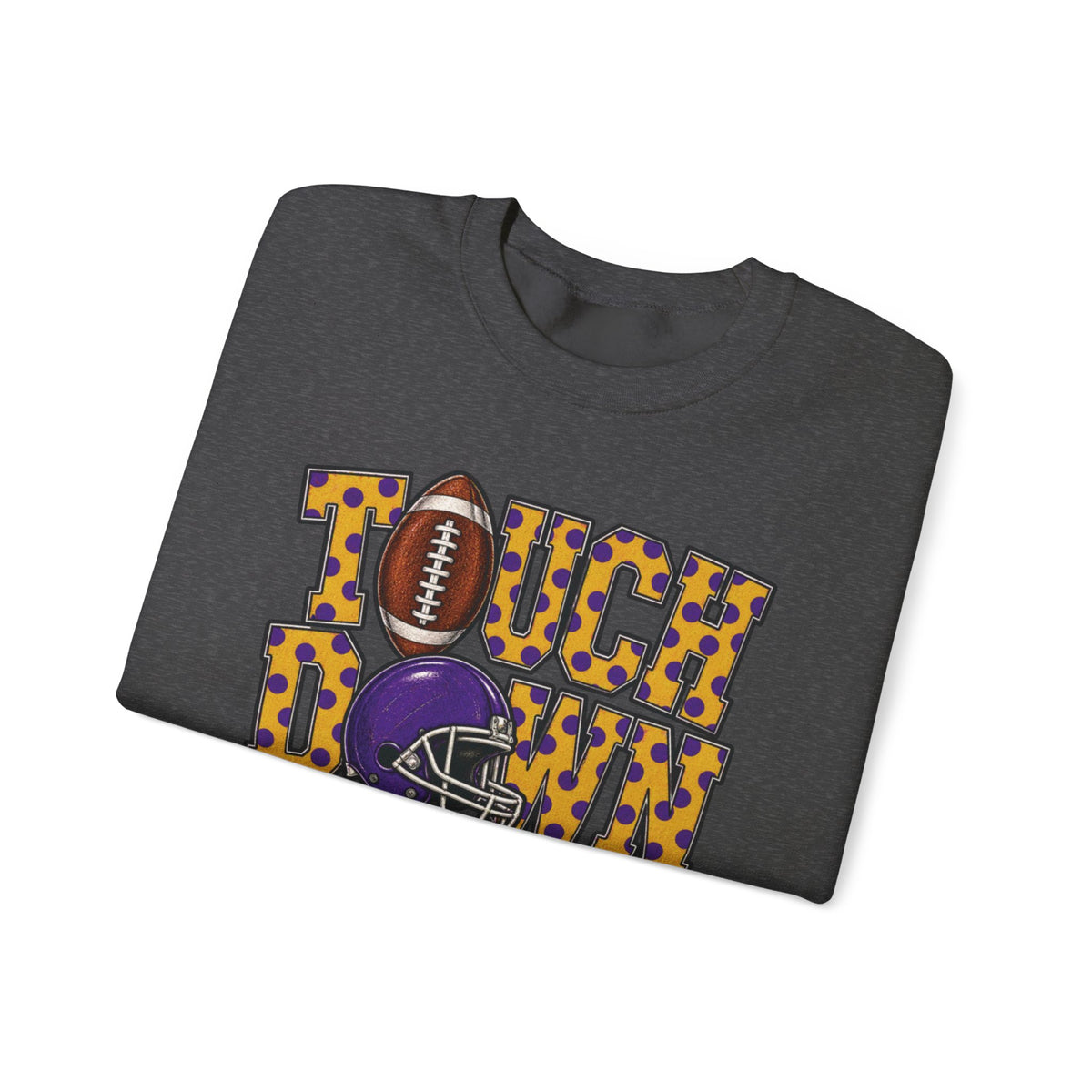 Touchdown Season Sweatshirt — Football Helmet & Ball Graphic