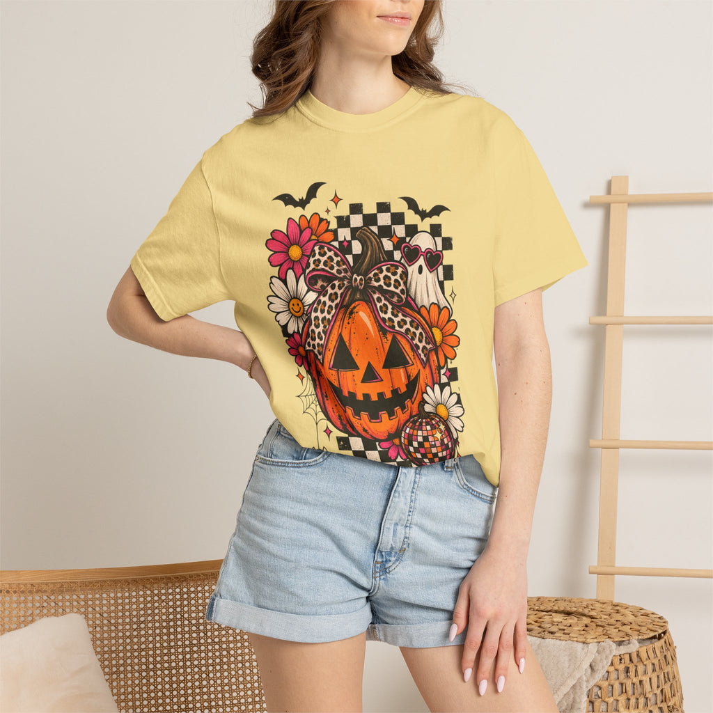 Halloween Pumpkin Floral T-Shirt