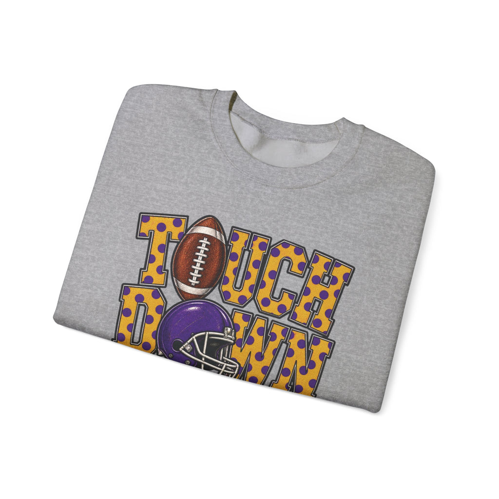 Touchdown Season Sweatshirt — Football Helmet & Ball Graphic