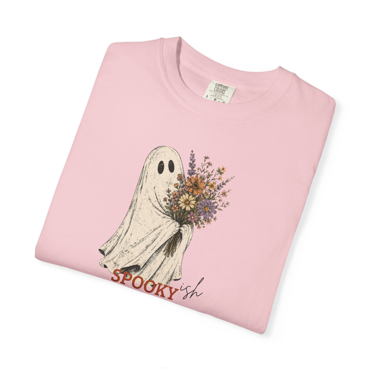 Spooky Ish /ghost flower tee shirt