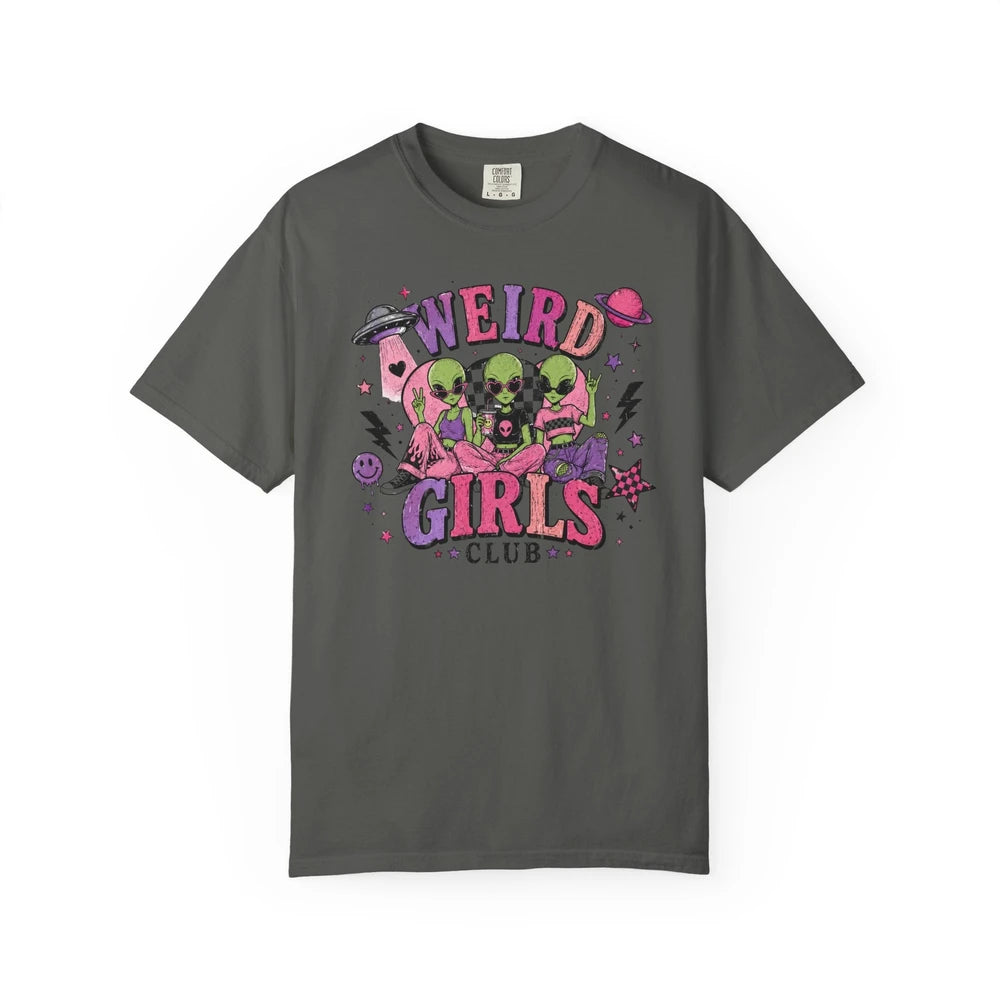 Weird Girls Club T-Shirt — Retro Alien Skull Graphic Tee