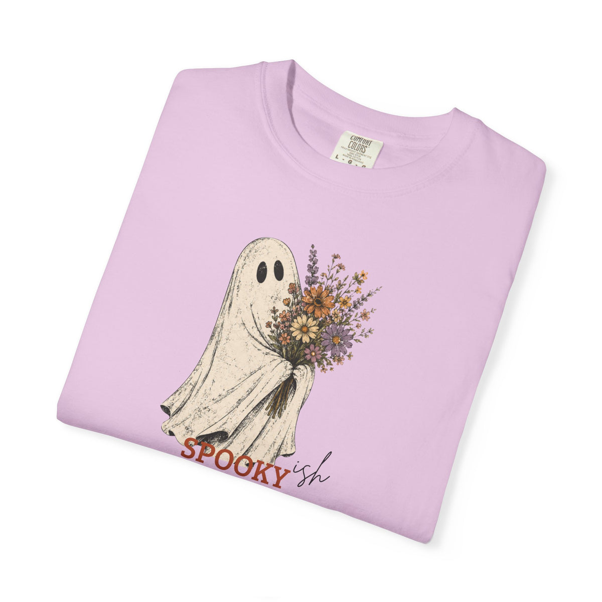 Spooky Ish /ghost flower tee shirt