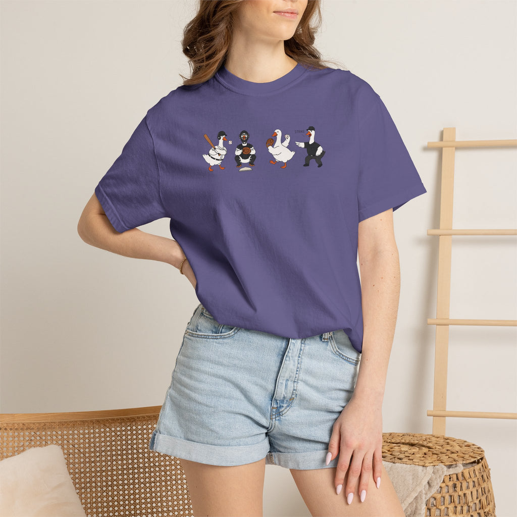 Vintage Baseball Players Graphic T-Shirt — Cute Retro Dugout Illustration