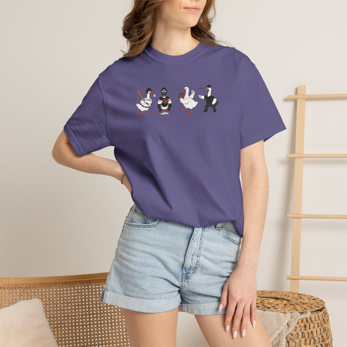 Vintage Baseball Players Graphic T-Shirt — Cute Retro Dugout Illustration